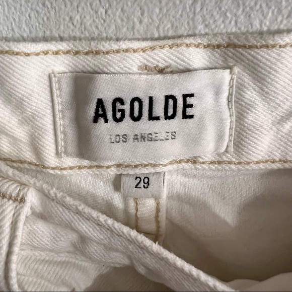 NEW Agolde Criss Cross Wide Leg Jeans in Paste - Picture 6 of 11